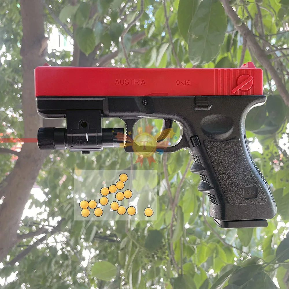 Pistola giocattolo manuale G17 con laser