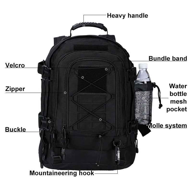 Zaino tattico militare da 65 litri Zaino da assalto