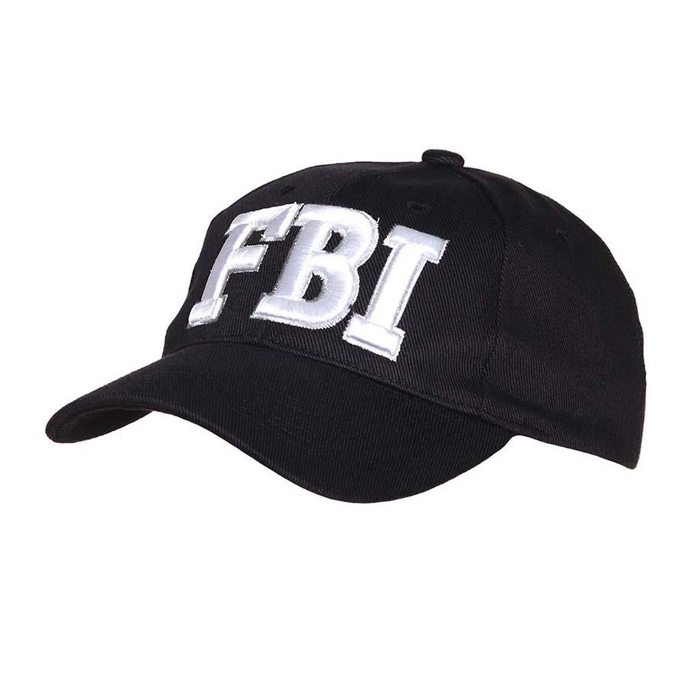 BERRETTO NERO CON VISIERA E REGOLAZIONE FBI