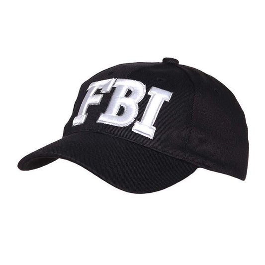 BERRETTO NERO CON VISIERA E REGOLAZIONE FBI