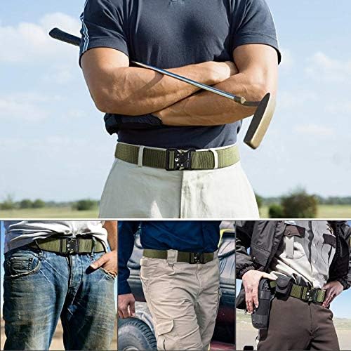 AivaToba Cintura Tattica Uomo Heavy Duty Nylon Cintura Militare Esercito con Fibbia in Metallo a Sgancio Rapido per Caccia Trekking Esercizi Sportive Lavoro