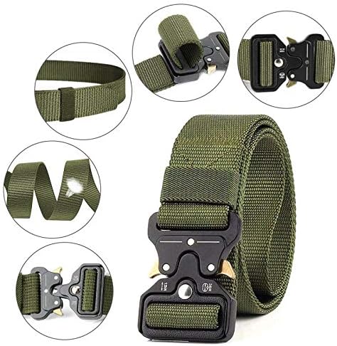 AivaToba Cintura Tattica Uomo Heavy Duty Nylon Cintura Militare Esercito con Fibbia in Metallo a Sgancio Rapido per Caccia Trekking Esercizi Sportive Lavoro