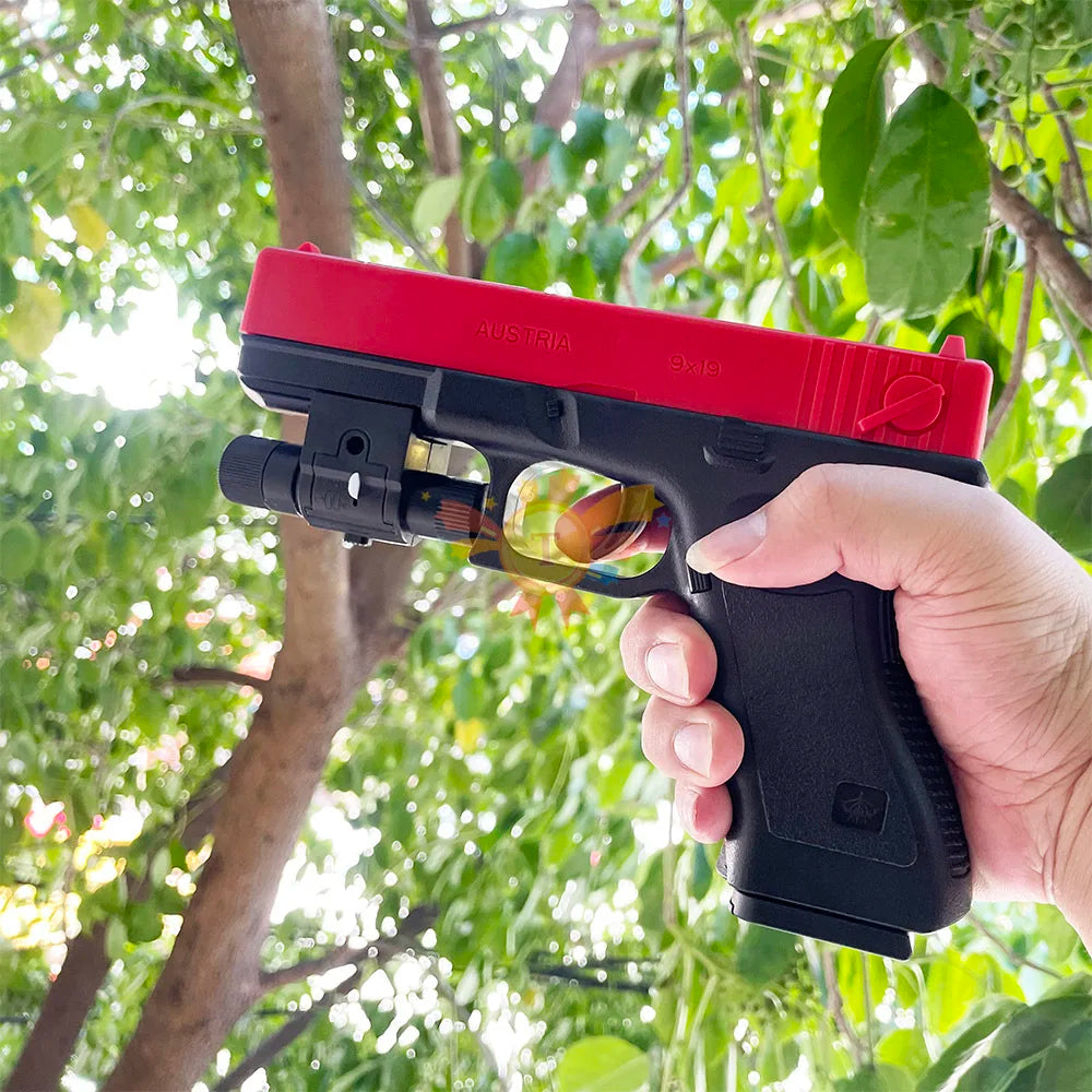 Pistola giocattolo manuale G17 con laser