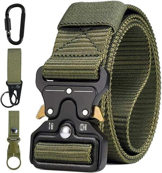 AivaToba Cintura Tattica Uomo Heavy Duty Nylon Cintura Militare Esercito con Fibbia in Metallo a Sgancio Rapido per Caccia Trekking Esercizi Sportive Lavoro